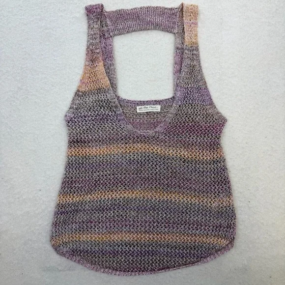 We The Free People Under The Starlight Open Back Knit Tank Top Size Medium - Picture 3 of 8